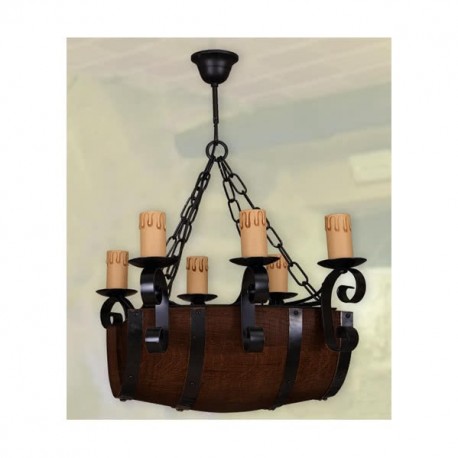 Lampara 6 Luces Barril (47x40)