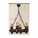 Lampara 4 Luces Tronco (38x35)
