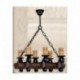 Lampara 6 Luces Tronco (50x35