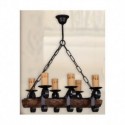 Lampara 6 Luces Tronco (50x35