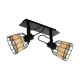 Regleta 2 luces de rattan