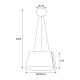 Colgante LED de 15W y 1300lm.