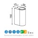 APLIQUE DE PARED EXTERIOR IP54 (2 LUCES)