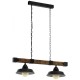 Lámpara rustica de madera 2L