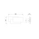 Aplique de pared TAHITI XL 12W / 36W en negro y blanco