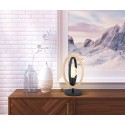 Lampara de mesa en acero y madera E27