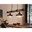 Lámpara rustica de madera 2L