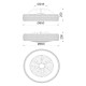 Ventilador blanco-ratán 55W + 25W motor DC Ø58cm