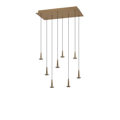 Lampara rectangular oro 8L 40W ANDRÓMEDA en forma de lágrima 3000K