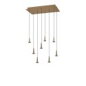 Lampara rectangular oro 8L 40W ANDRÓMEDA 3000K