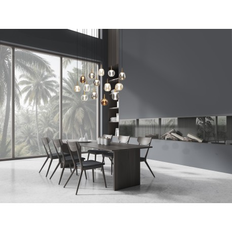 Lampara rectangular oro 14L 70W ANDRÓMEDA en forma de lágrima 3000K