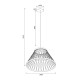 Colgante SPIDER enrejado con cuerda 43W Ø60cm Gris