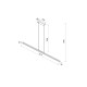 Colgante Negro LINEAL 54W 3000K con luz arriba y abajo