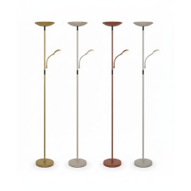 LAMPARA DE PIE KOS 18W+5W EN 4 COLORES