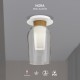 Plafón Nora blanco con madera 1L