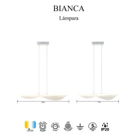 COLGANTE BIANCA LED GRANDE/PEQUEÑO