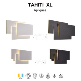 Aplique de pared 12W / 36W en negro y blanco
