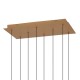 Lampara rectangular oro 8L 40W ANDRÓMEDA en forma de lágrima 3000K
