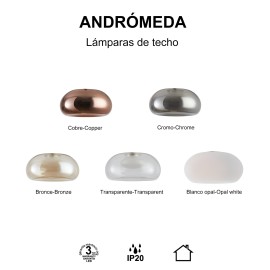 Accesorio tulipa plana Cristal ANDRÓMEDA 5 Colores