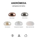 Accesorio tulipa plana Cristal ANDRÓMEDA 5 Colores