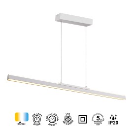 Colgante blanco LINEAL 54W 3000K con luz arriba y abajo