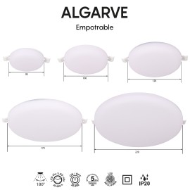 Empotrable ALGARVE de techo LED 4000K