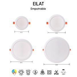 EMPOTRABLE EILAT LED CCT BLANCO