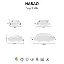EMPOTRABLE LED NASAO CCT BLANCO