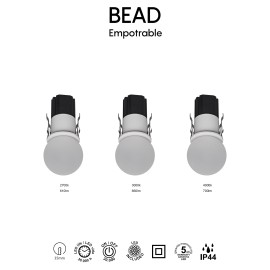 Foco Empotrable BEAD 3000K