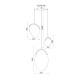 LAMPARA OASIS 40W ORO - 3 COLGANTES - DIMABLE
