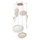LAMPARA OASIS 80W ORO - 6 COLGANTES- DIMABLE