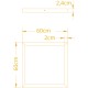 Panel superficie Blanco VOLTAIRE 60x60 40W LED CCT