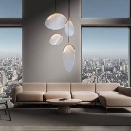 LAMPARA OASIS 54W ORO - 4 COLGANTES - DIMABLE