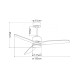 VENTILADOR MADEIRA BLCO-MADERA 132CMS 3 PALAS