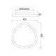 Plafón triangle Kiroro 28w CCT en dos colores